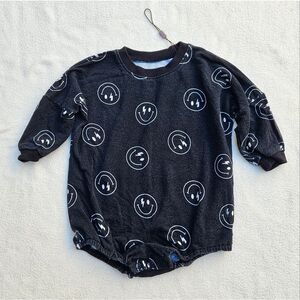Brixton Phoenix Black and White Smiley Face Bubble Romper 12-18M